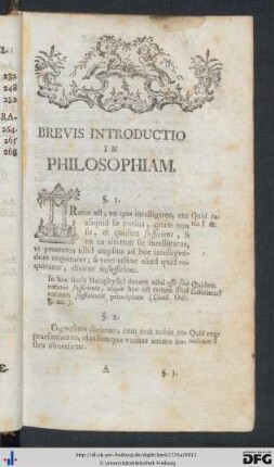 Brevis Introductio In Philosophiam.