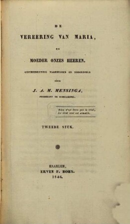 De vereering van Maria de Moeder onzes Heeren, 2