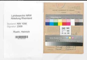 Entnazifizierung Heinrich Roehr , geb. 30.04.1888 (Lehrer)