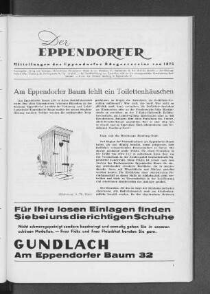 Am Eppendorfer Baum fehlt ein Toilettenhäuschen
