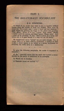 Part I. The skeleton-key vocabulary