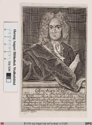 Bildnis Christian Wolff (1745 Frhr. von)