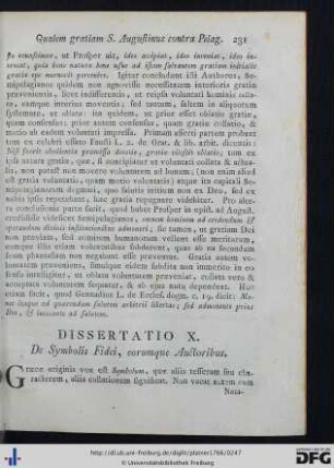 X. De Symbolis Fidei, eorumque Auctoribus.