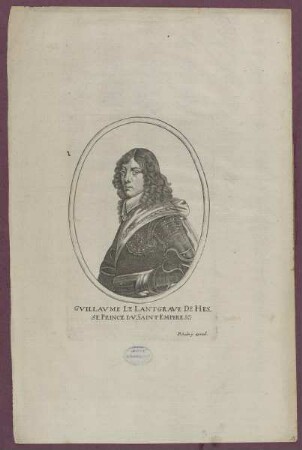 Bildnis des Gvillavme le Lantgrave de Hesse