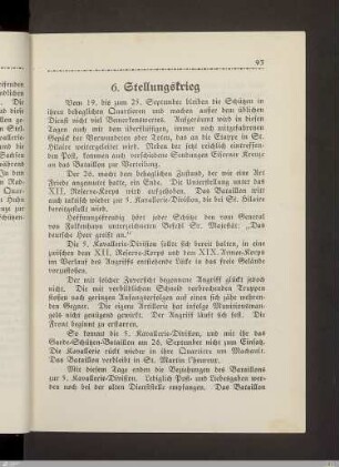 6. Stellungskrieg