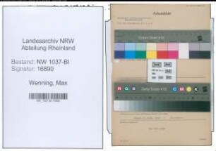Entnazifizierung Max Wenning , geb. 29.02.1896 (Lehrer)