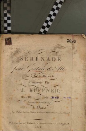 Sérénade pour guitare & alto ou clarinette en la : oeuv. 68