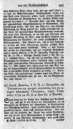 De tortura nec ex integro reprobata, nec ex integro adprobata. Disqu.