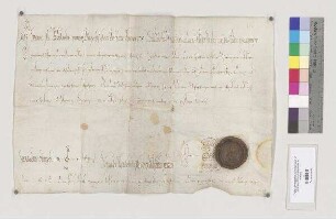 König Konrad schenkt dem Kloster St. Emmeram den zehnten Teil der Zölle dortselbst. S=A