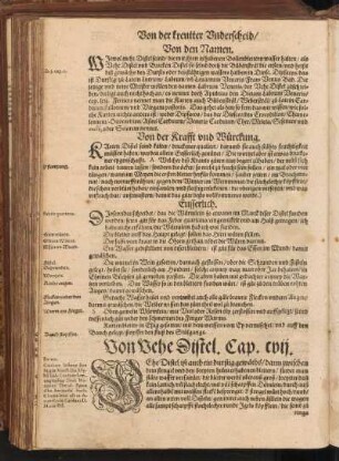 Von Vehe Distel, Cap. CVII