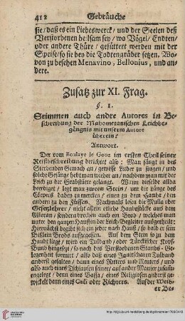 Zusatz zur XI. Frag