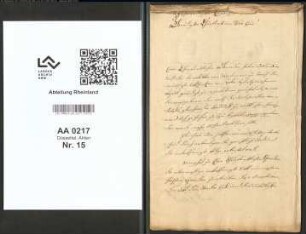 Ländereien zu Büderich (vgl. Akten 24), Casbach, Lank, Strümp.