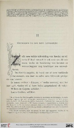 II. Ontwikkeling der Sint Lucasgilde