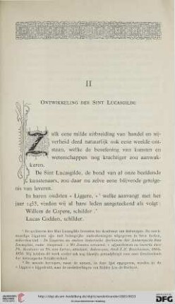 II. Ontwikkeling der Sint Lucasgilde