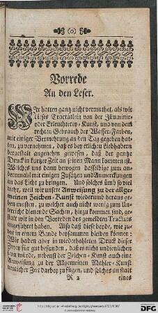 Vorrede an den Leser