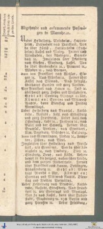Abgehende und ankommende Postwägen in Mannheim.