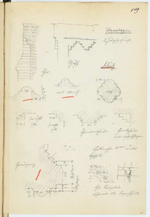 Marienkirche, Klütz: Details (aus: Skizzen- und Fotoalbum 9)