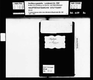 Revisionsheft zu den Strafbüchern der Kapitulanten und Mannschaften der 11. Kompanie 1892-1905