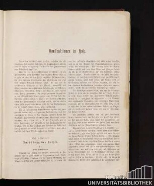 Erstes Kapitel. Zurichtung des Holzes.