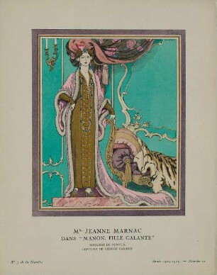 "Mlle Jeanne Marnac dans 'Manon, fille galante'" (Illustration aus "Gazette du Bon Ton", No. 3, 1924-25)