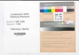Entnazifizierung Martha Wiehmann , geb. 10.11.1915 ()