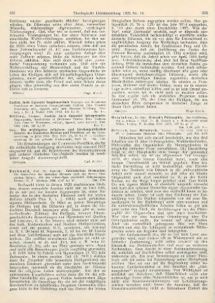 331 [Rezension] Hilling, Nicolaus, Codicis Juris Canonici Interpretatio