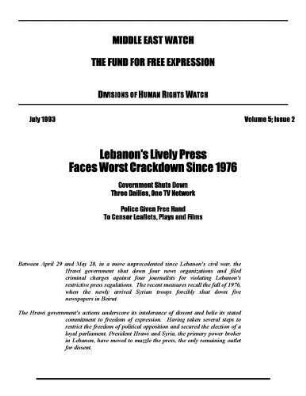 Lebanon's lively press faces worst crackdown since 1976