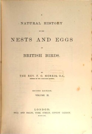 A natural history of the nests and eggs of British birds, 2