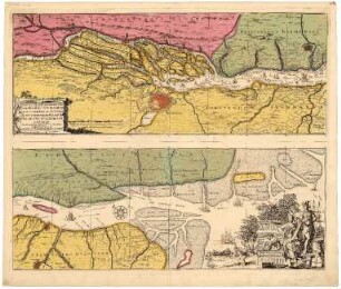Eine Accurate Charte von der Elbe-Strohm Sampt der Keyserlichen Reichsfreystadt Hamburg und dessen zugörigen Landern