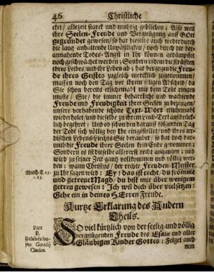 Kurtze Erklärung des Andern Theils.