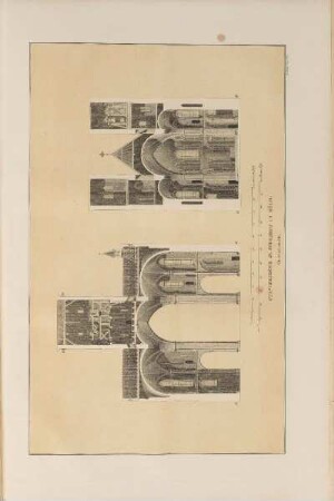 Illustration: Stiftskirche St. Cunibert In Köln. Querdurchschnitte.