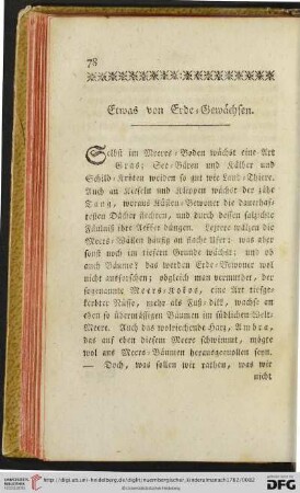 Etwas von Erde-Gewächsen