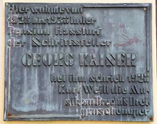 Relieftafel Georg Kaiser