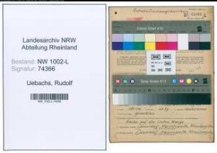 Entnazifizierung Rudolf Uebachs , geb. 22.04.1901 (Amtsanwalt)