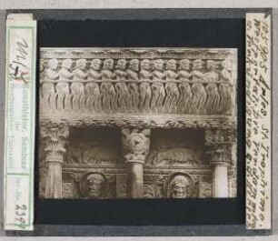 Arles, St. Trophime: Westportal, Jüngstes Gericht, die Verdammten. Darunter: Verkündiging an die Hirten (Stoedtner-Nr. 105905)