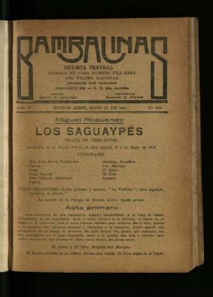 Los saguaypés : drama en tres actos