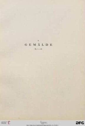Gemälde (Nr. 1-18)