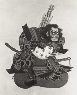 Rollbild-Detail: Samurai-Krieger