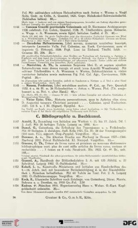 C. Bibliographie u. Buchkunst (Nr. 1147-1163)