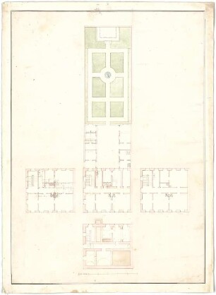 Röhrer, Karl; Unidentifizierte Gebäude - Wohnhaus mit Gartenanlage (Grundrisse)