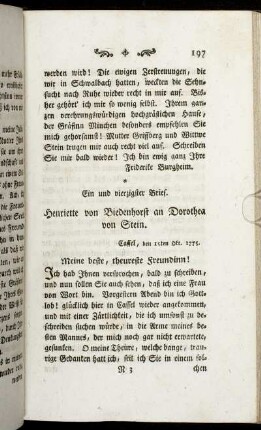 Ein und vierzigster Brief. - Funfzigster Brief.