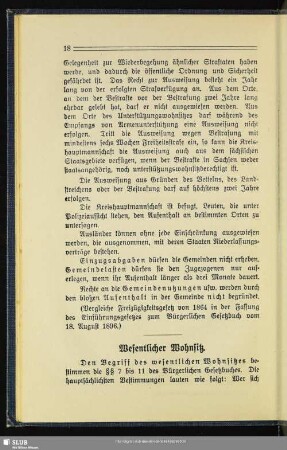Wesentlicher Wohnsitz