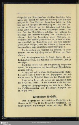 Wesentlicher Wohnsitz