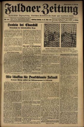 Ausgabe vom Samstag, den 14. Mai 1938.