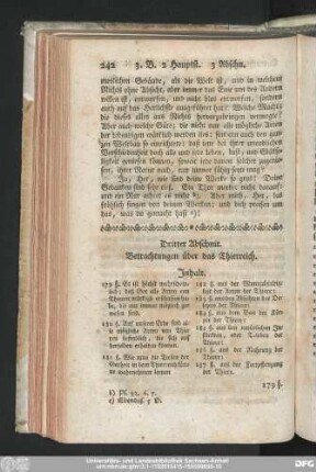 Dritter Abschnit. Betrachtungen über das Thierreich.