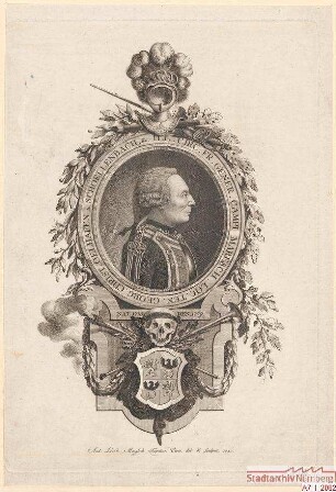 Georg Christof Oelhafen, Generalfeldmarschall-Leutnant des Fränkischen Kreises; geb. 1710; gest. 1779