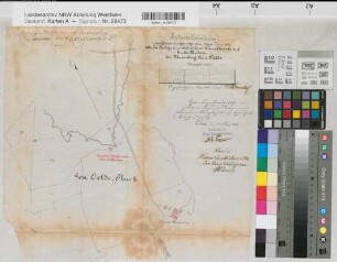 Oelde (Oelde) Grube Anton Kesselanlage Lageplan 1882 1 : 2500 37 x 40 Kol. Zeichnung Bergämter Nr. 5366