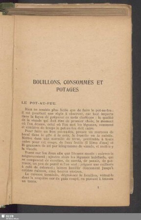 Bouillons, consommés et potages