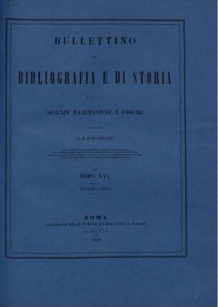 Tomo XVI. Luglio 1883.