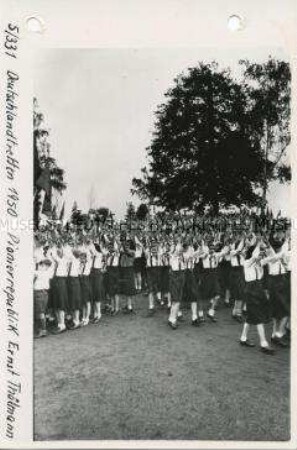 Eröffnung der Pionierrepublik "Ernst Thälmann" in der Wuhlheide anlässlich des Deutschlandtreffens 1950